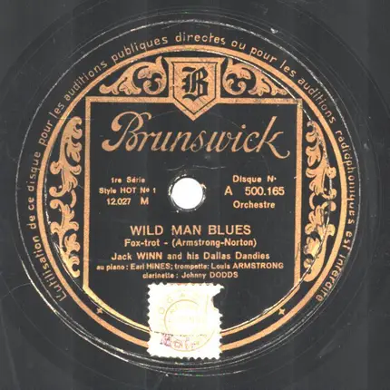 Jack Winn and his Dallas Dandies - Melancholy / Wild Man Blues