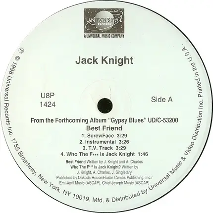 Jack Knight - Best Friend / Ridin' Higher
