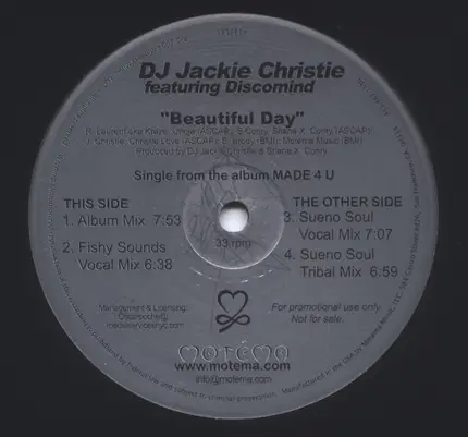 Jackie Christie Featuring Discomind - Beautiful Day