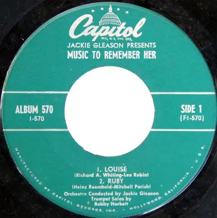 Jackie Gleason - Presents Music To Remember Her (Part 1)