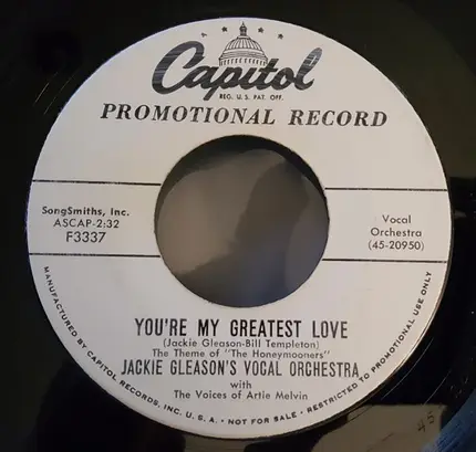 Jackie Gleason's Vocal Orchestra - Jackie Gleason's Vocal Orchestra With The Voices Of Artie Melvin ‎- Capri In May (Je Me Sens Si Bie
