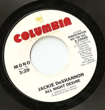 Jackie DeShannon - All Night Desire