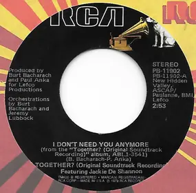 Jackie DeShannon - I Don't Need You Anymore
