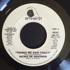 Jackie DeShannon - things we said today