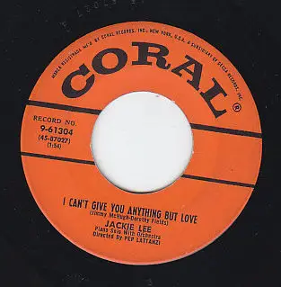 Jackie Lee - Blue Boogie / I Cant Give You Anything But Love