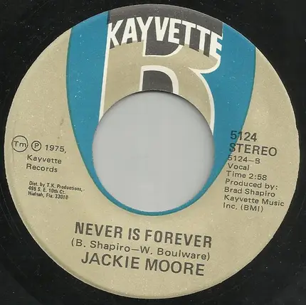 Jackie Moore - Puttin' It Down To You / Never Is Forever