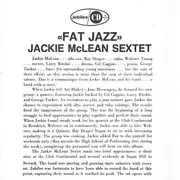 CD - Jackie McLean Sextet - Fat Jazz