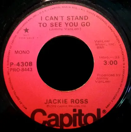Jackie Ross - I Can't Stand To See You Go