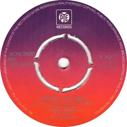Jackie Trent & Tony Hatch - Opposite Your Smile