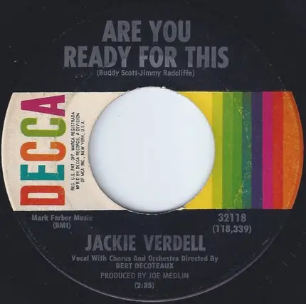 Jackie Verdell - Are You Ready For This
