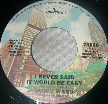 Jacky Ward - Nobody's Perfect / I Never Said It Would Be Easy