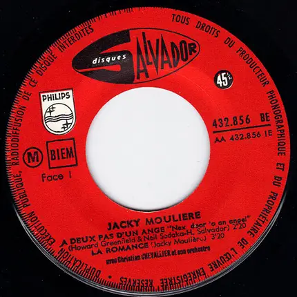 Jacky Moulière - À Deux Pas D'un Ange = Next Door To An Angel