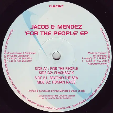 Jacob & Mendez - For The People EP