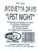 12inch Vinyl Single - Jacquetta Davis - Last Night