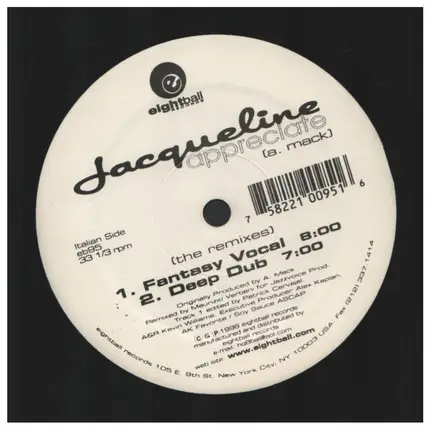 Jacqueline - Appreciate (The Remixes)