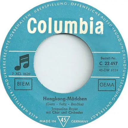 Jacqueline Boyer - Hongkong-Mädchen