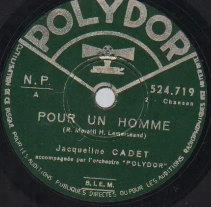 Jacqueline Cadet - Pour Un Homme / Les Cent Vierges