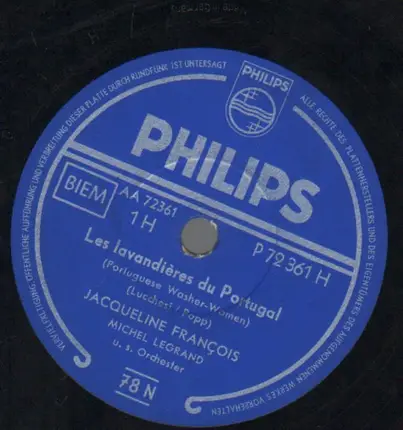 Jacqueline François - Les lavandieres du Portugal / Un Jour Tu Verras