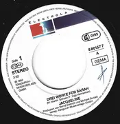 7inch Vinyl Single - Jacqueline - Drei Worte Für Sarah