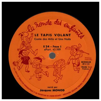 Jacques Monod - Le Tapis Volant - Le Prince Ahmed Et La Fée Pari Banou