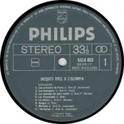 LP - Jacques Brel - À L'Olympia: Ne Me Quitte Pas
