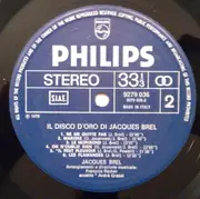 LP - Jacques Brel - Il Disco D'Oro