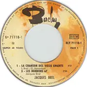 7inch Vinyl Single - Jacques Brel - La Chanson Des Vieux Amants - EP