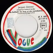 7inch Vinyl Single - Jacques Dutronc - La Ballade Du Bon Et Des Méchants