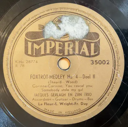 Jacques Gerlagh En Zijn Trio - Foxtrot-Medley No. 4