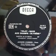 Double LP - Jacques Loussier , Pierre Michelot , Christian Garros - Play Bach Aux Champs-Élysées