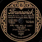 Jacques Renard And His Orchestra - How Long Will It Last? / Just Friends