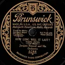 Schellack - Jacques Renard And His Orchestra - How Long Will It Last? / Just Friends