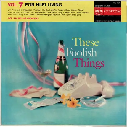 Jacques Say Et Son Orchestre - These Foolish Things - Vol. 7 For Hi-Fi Living