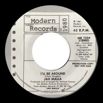 Jah Malla - I'll Be Around