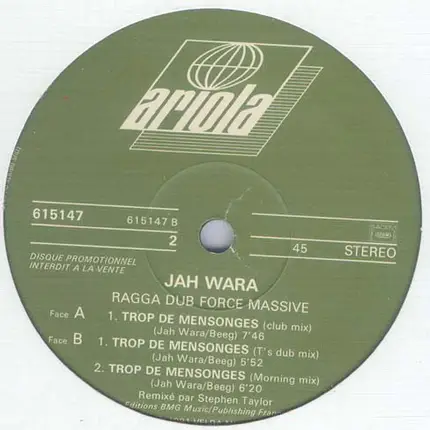 Jah Wara - Trop De Mensonges
