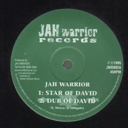 Jah Warrior - Star Of David/Vampire