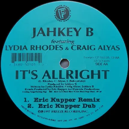 Jahkey B Featuring Lydia Rhodes & Craig Alyas - It's Allright