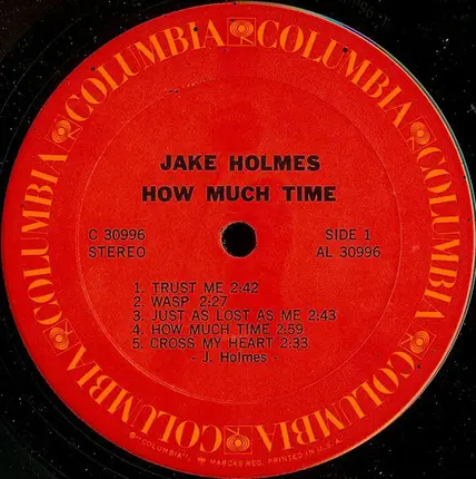 Jake Holmes - How Much Time