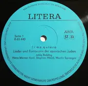 LP - Jalda Rebling - Hans-Werner Apel , Stefan Maass , Martin Spranger - Ir Me Quiero (Lieder Und Romanzen Der Spanischen Juden)