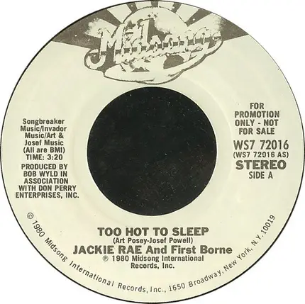 Jaquetta Rae And First Borne - Too Hot To Sleep