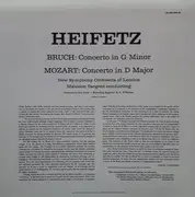 LP - Jascha Heifetz , Max Bruch , Wolfgang Amadeus Mozart , The New Symphony Orchestra Of London , Sir M - Concerto In G Minor · Concerto In D Major