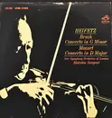 LP - Heifetz / Bruch / Mozart - The New Symphony Orchestra Of London - Concerto In G Minor / Concerto In D Major - Red Seal / White Dog / Stereo