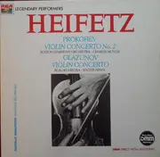 LP - Prokofiev / Glazunov / Jascha Heifetz - Violin Concerto No. 2 / Violin Concerto