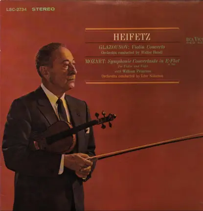Glazounov / Mozart (Heifetz) - Violin Concerto /  Symphonie Concertante In E-Flat (K. 364) For Violin And Viola