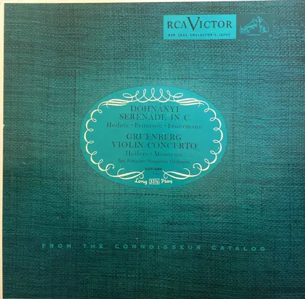Heifetz / Primrose / Feuermann - Dohnanyi Serenade In C; Gruenberg Violin Concerto