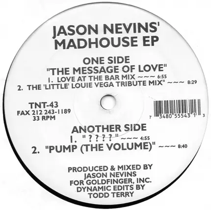 Jason Nevins - Madhouse EP