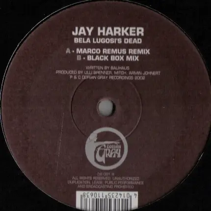 Jay Harker - Bela Lugosi's Dead - Marco Remus Remix