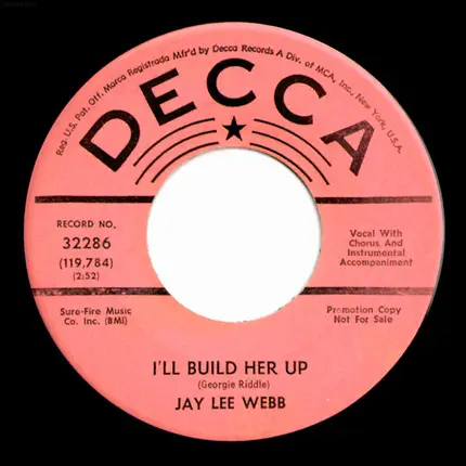 Jay Lee Webb - Tootsie's Wall / I'll Build Her Up