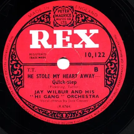 Jay Wilbur - He Stole My Heart Away / How About You?