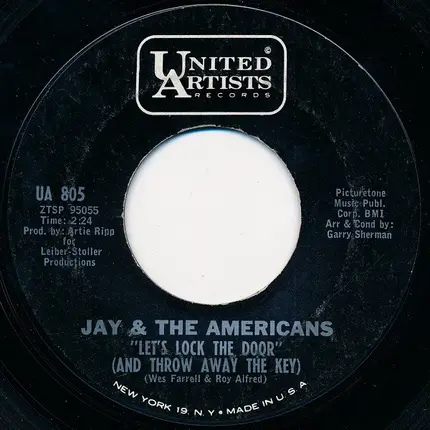 Jay & The Americans - Let's Lock The Door (And Throw Away The Key) / I'll Remember You